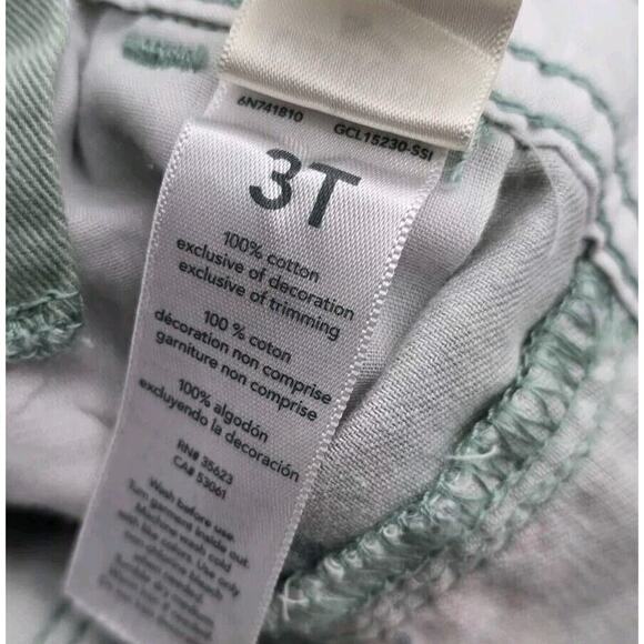 Oshkosh Overalls Size 3T Girls Toddler Green Pink Floral Jumpsuit BGosh Vintage - Picture 3 of 12